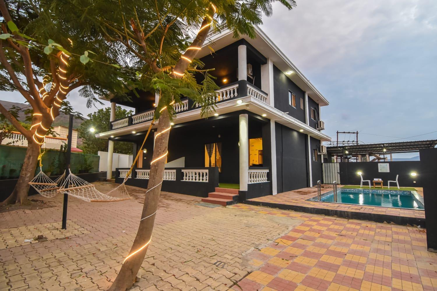 Empyrean Stay Ll 3Bhk Ll Black Horse Villa Ll Ac Ll Private Pool Ll Wifi II Lux Ll لونافالا المظهر الخارجي الصورة
